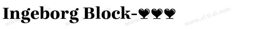 Ingeborg Block字体转换